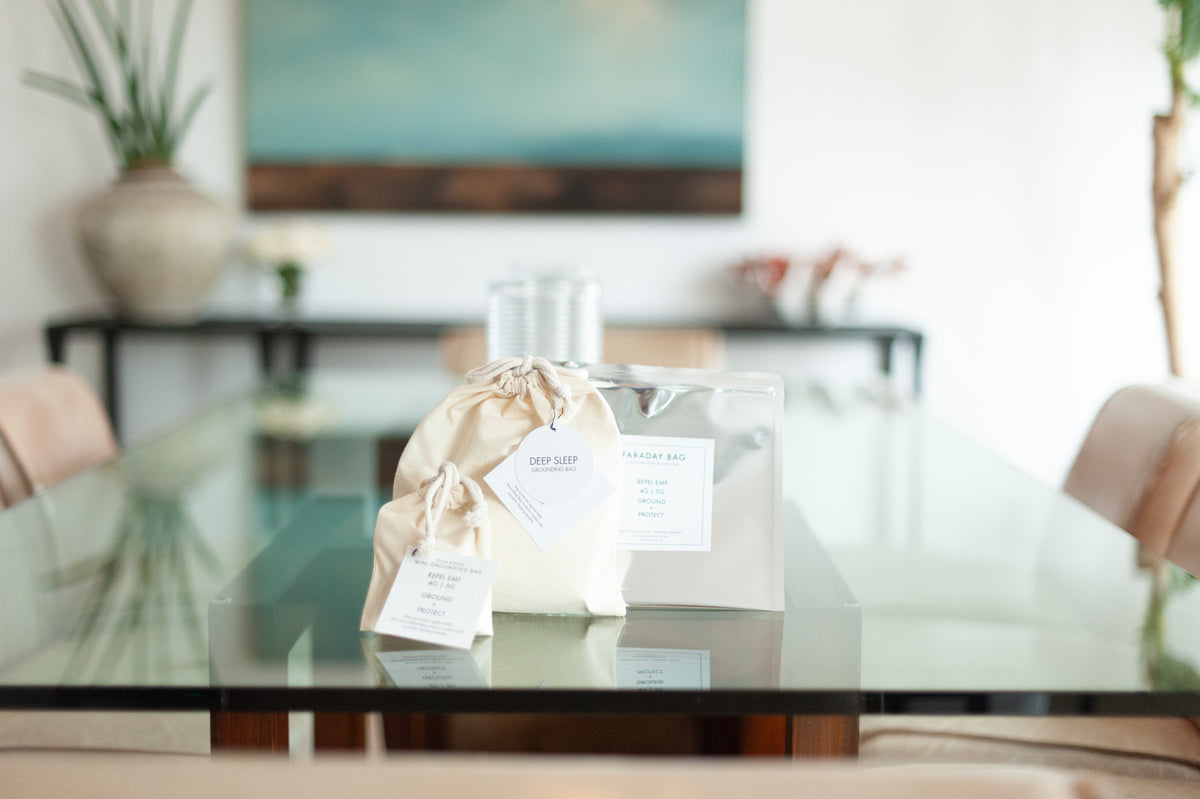 Deep Sleep Grounding Bag gift packaging - perfect EMF protection gift for better sleep