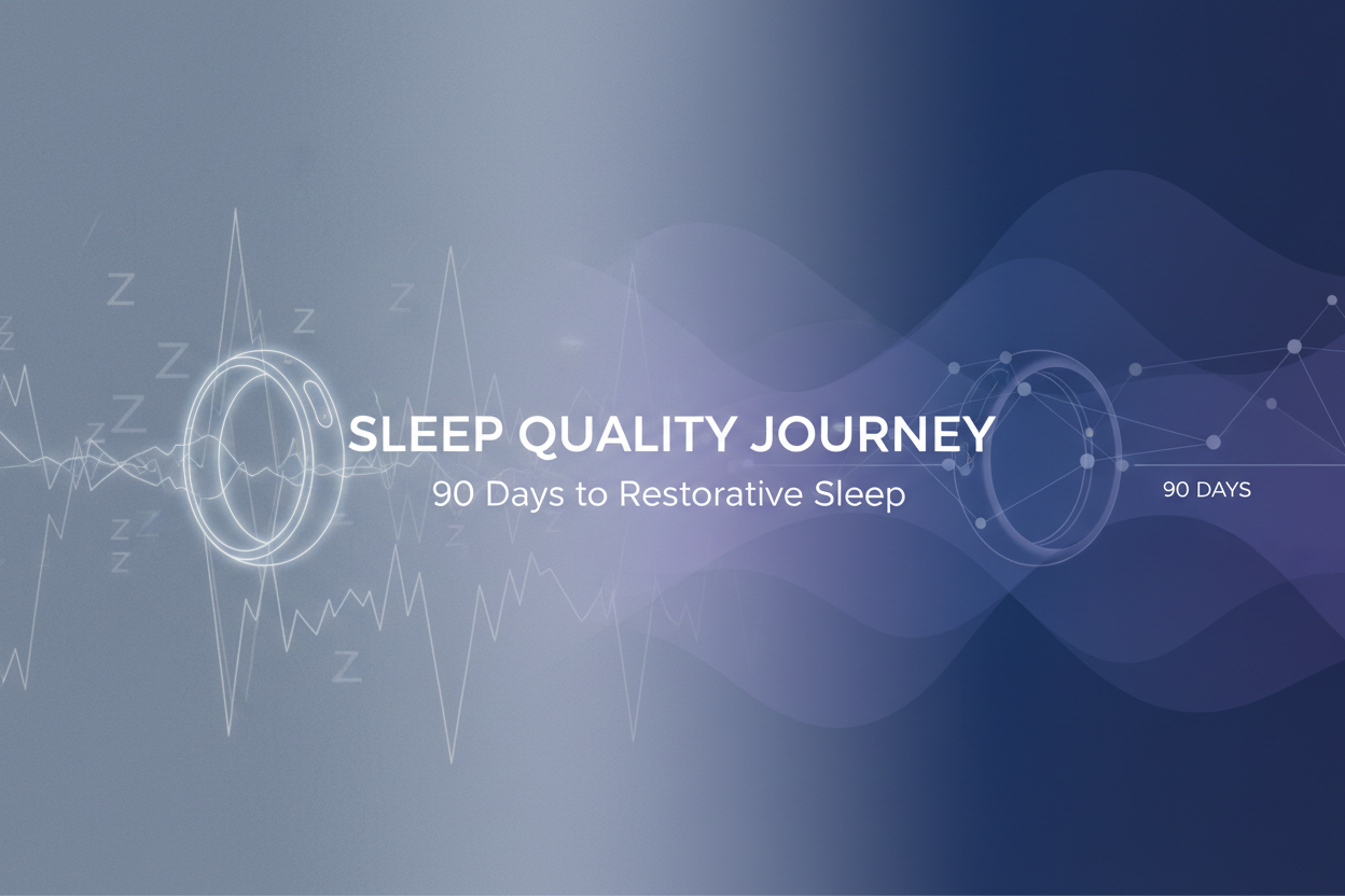 90-day sleep tracking study results showing deep sleep improvement from 40 minutes to 90 minutes using EMF Rocks Grounding Bags with Oura Ring data