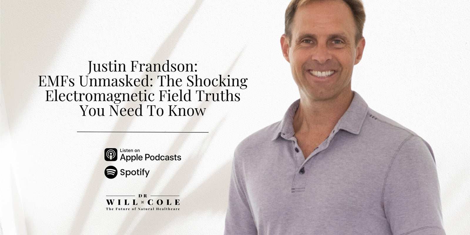 Justin Frandson founder of EMF Rocks discussing EMF protection and grounding on a podcast